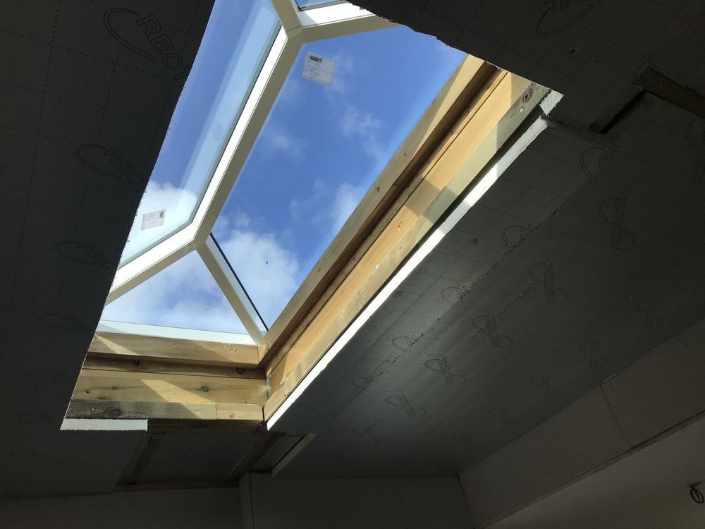 Skylight installation for natural lighting